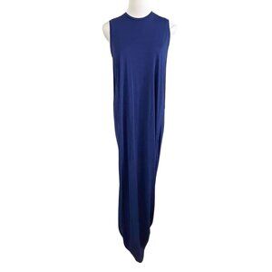 ACNE STUDIO ORMANDA TENCEL MAXI JERSEY DRESS IN NAVY - XS